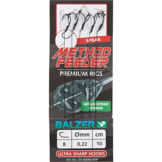 Balzer Braided Method Feeder Rigs mit Speer