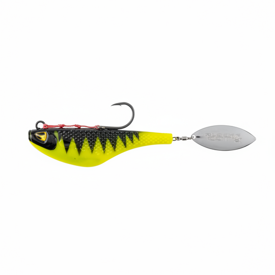 Black Cat Mad Flash Spin Tail - Shock Perch