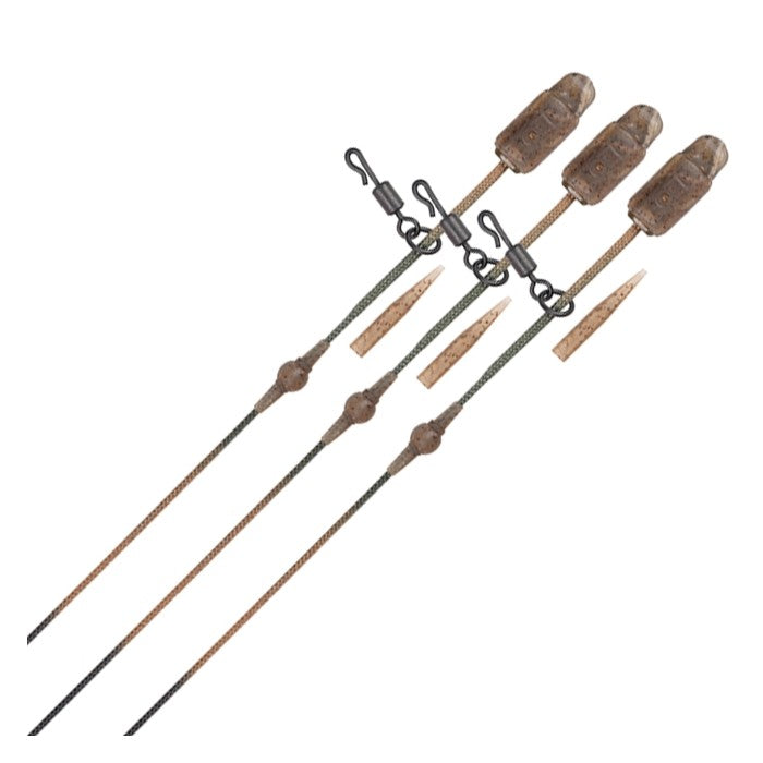 Fox Edges Camo Heli-Clip Rigs 50lb Leadcore
