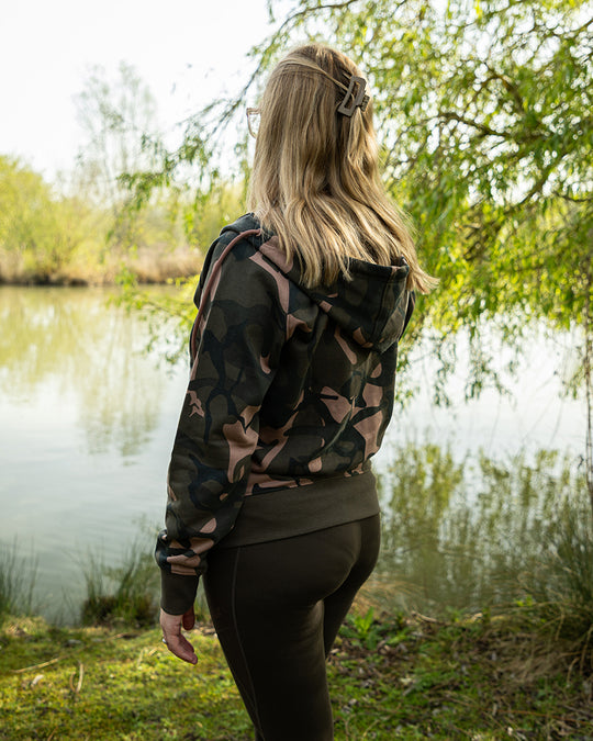 Fox Womens Zipped Camo Hoodie
