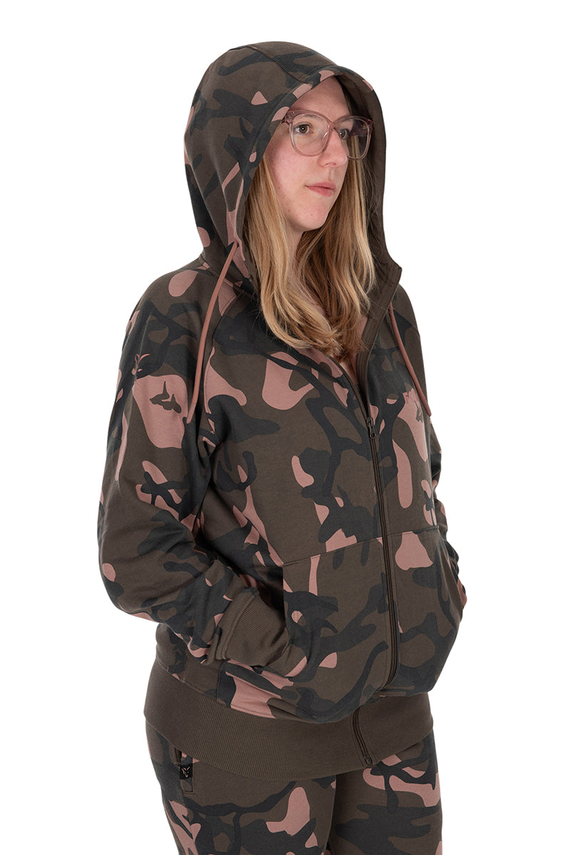 Fox Womens Zipped Camo Hoodie