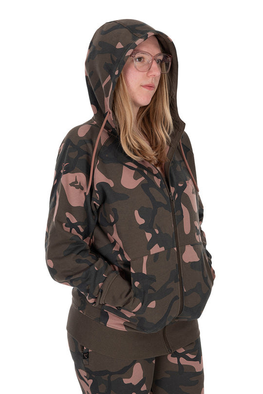Fox Womens Zipped Camo Hoodie