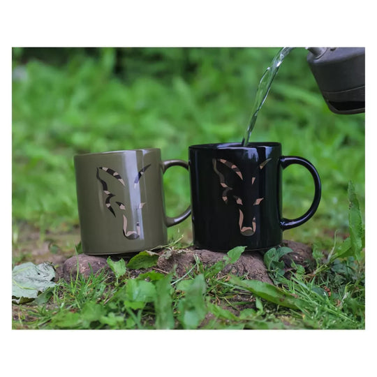 Fox Black &amp; Camo Head Ceramic Mug