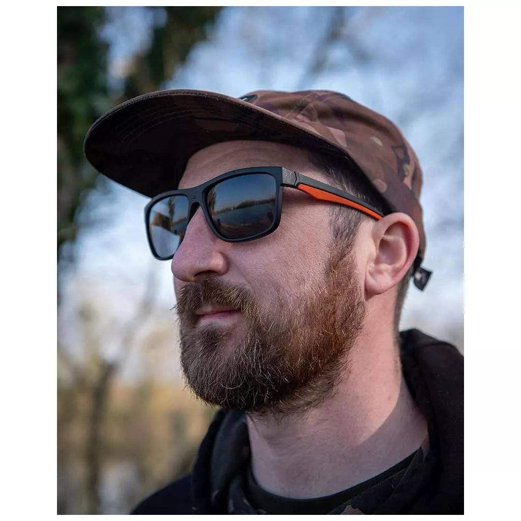 Fox Collection Black Orange Shades - Grey Lense
