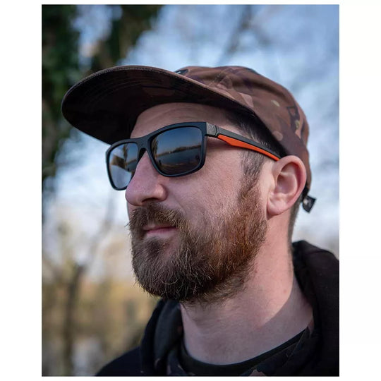 Fox Collection Black Orange Shades - Grey Lense