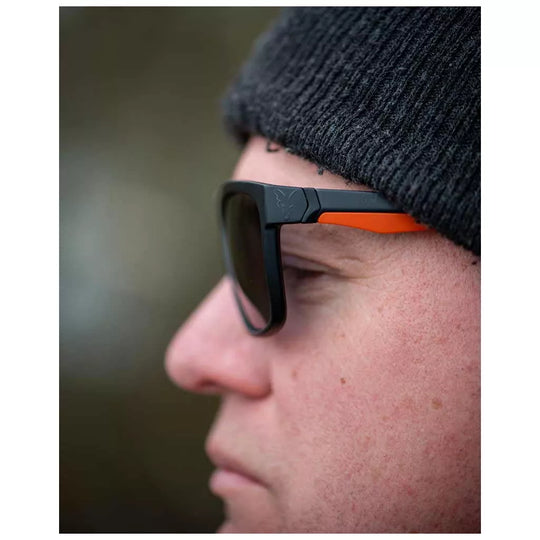 Fox Collection Black Orange Shades - Grey Lense