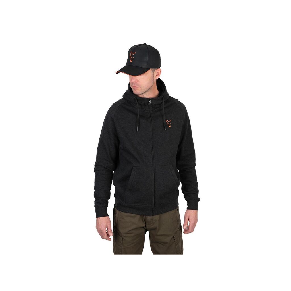 Fox Collection Lightweight Hoody Black & Orange