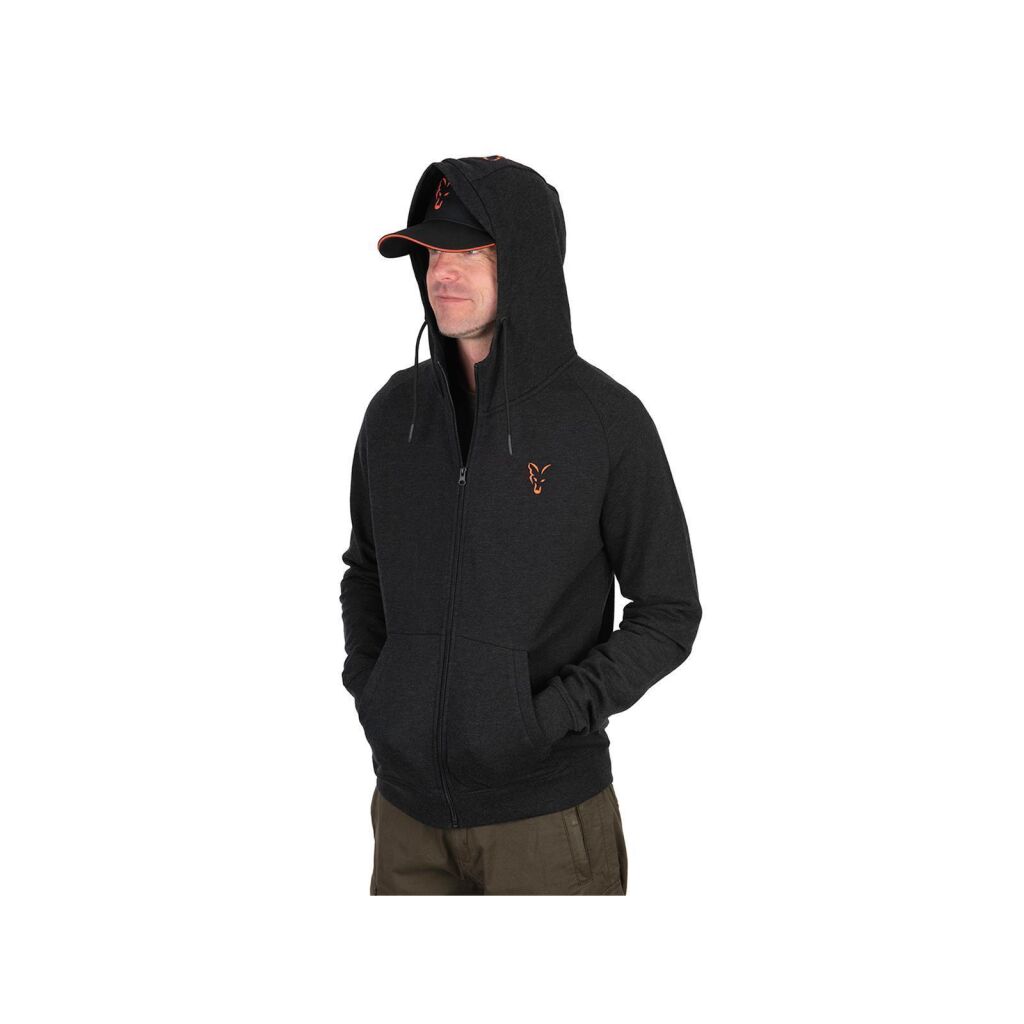 Fox Collection Lightweight Hoody Black & Orange