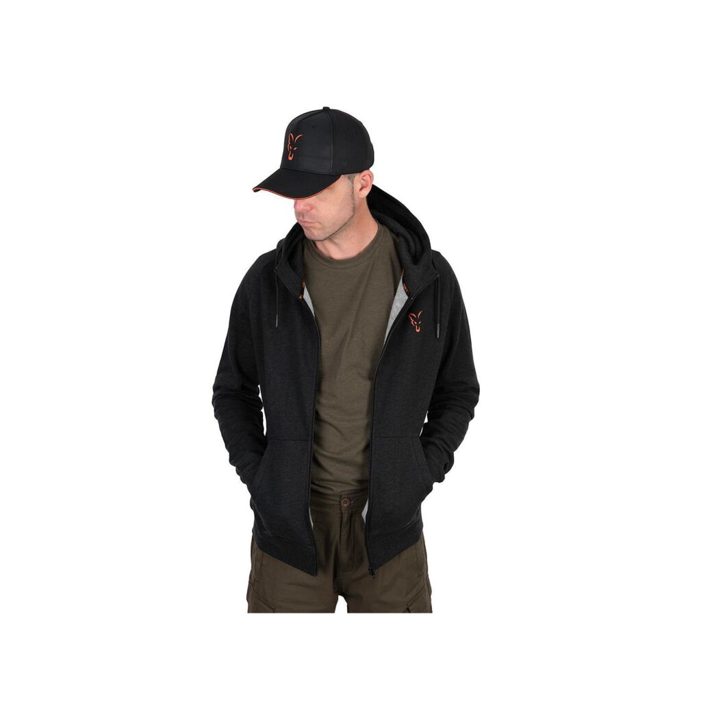Fox Collection Lightweight Hoody Black & Orange