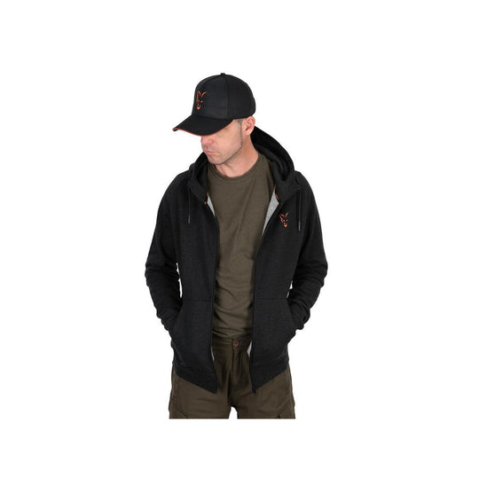 Fox Collection Lightweight Hoody Black & Orange