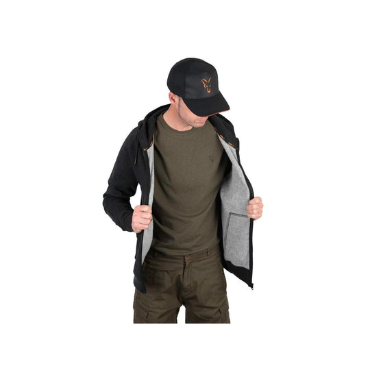 Fox Collection Lightweight Hoody Black & Orange