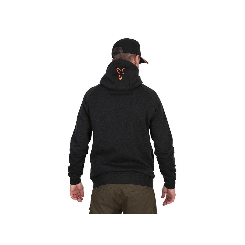 Fox Collection Lightweight Hoody Black & Orange