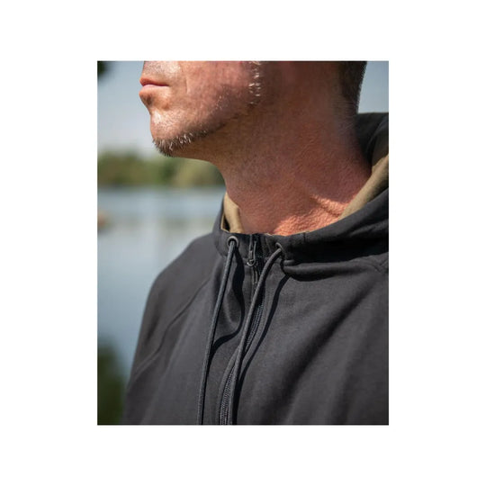 Fox Collection Zipped Hoody - Black