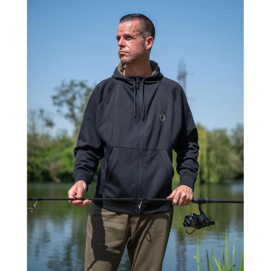 Fox Collection Zipped Hoody - Black