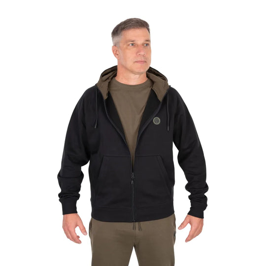 Fox Collection Zipped Hoody - Black