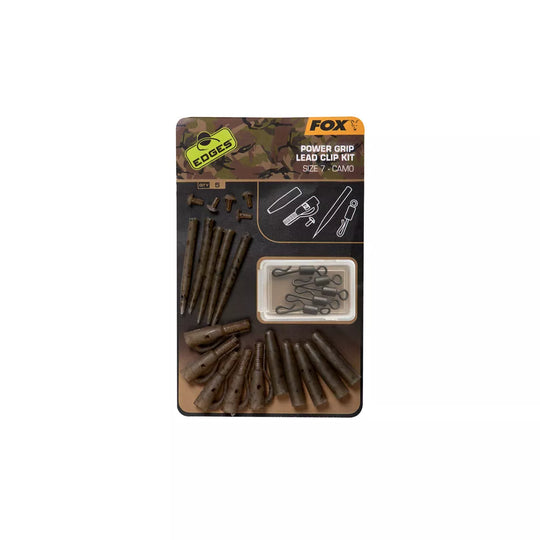 Fox Edges Camo Power Grip Lead Clip Kit
