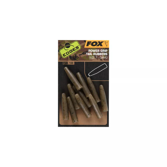 Fox Edges Camo Powergrip Tail Rubbers Size 7