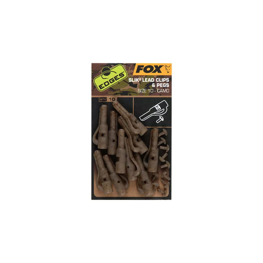 Fox Edges Camo Slik Lead Clip + Pegs Size 10