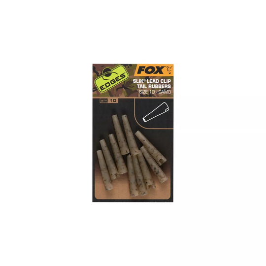 Fox Edges Camo Slik Lead Clip Tail Rubbers Size 10