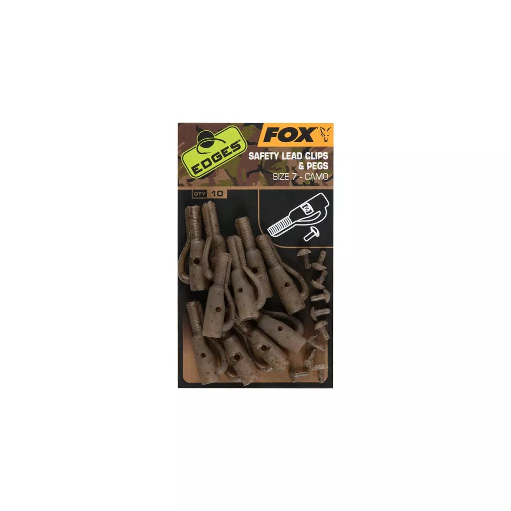 Fox Edges Camo Lead Clip + Pegs Size 7