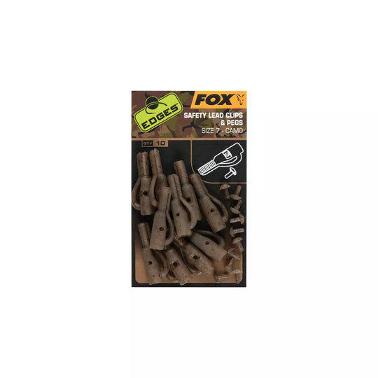 Fox Edges Camo Lead Clip + Pegs Size 7