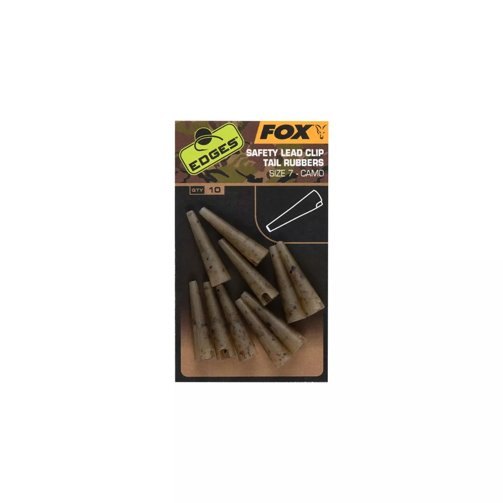 Fox Edges Camo Lead Clip Tail Rubbers Size 7