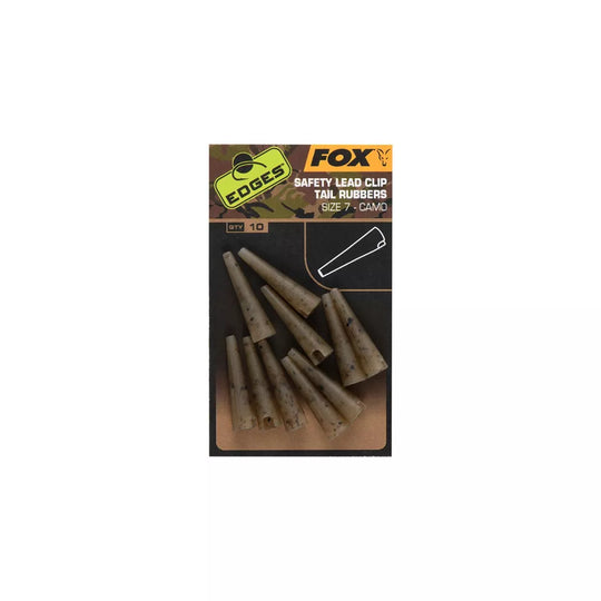 Fox Edges Camo Lead Clip Tail Rubbers Size 7