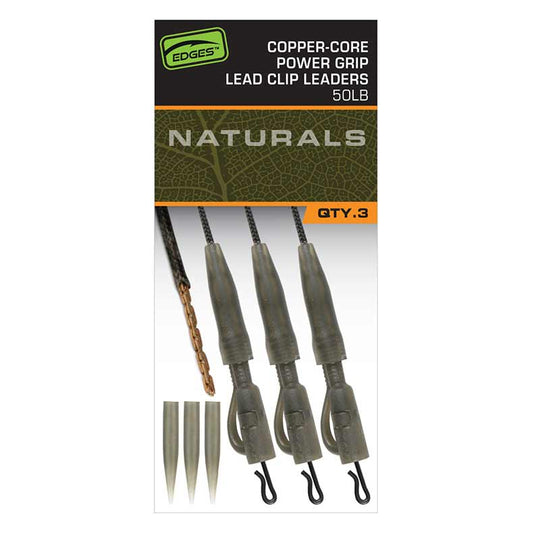 Fox Edges Naturals Copper-Core Power Grip Lead Clip Leaders