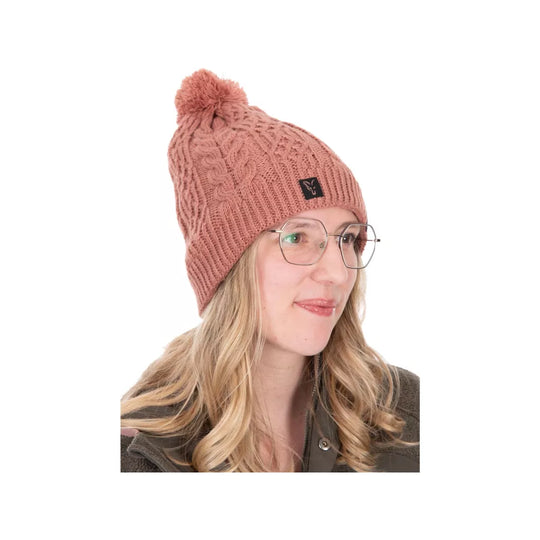 Fox Ladies Knitted Bobble Hat