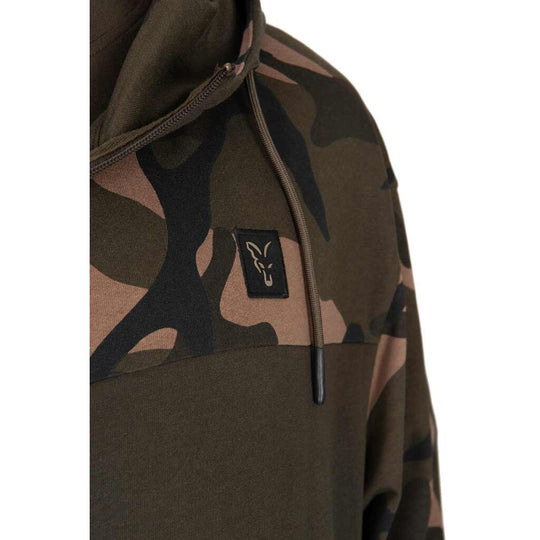 Fox LW Khaki & Camo Split Zip Hoody