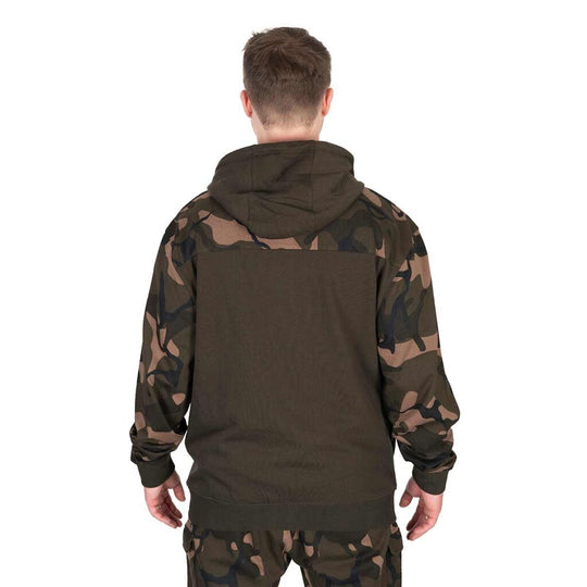 Fox LW Khaki & Camo Split Zip Hoody