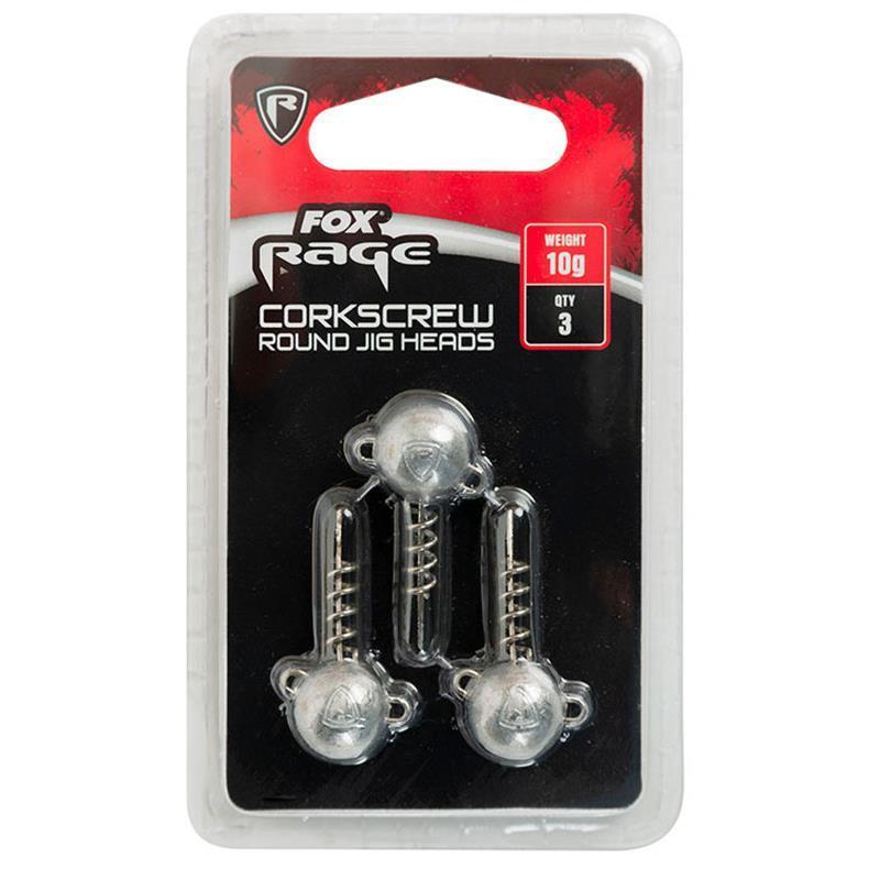 Fox Rage Corkscrew Round Jig Heads