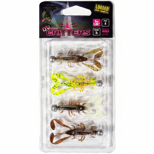 Fox Rage Ultra UV Micro Critter Mixed Colour Loaded Lure
