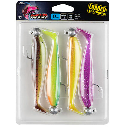 Fox Rage Zander Pro Shad Mixed UV Colour Pack Loaded