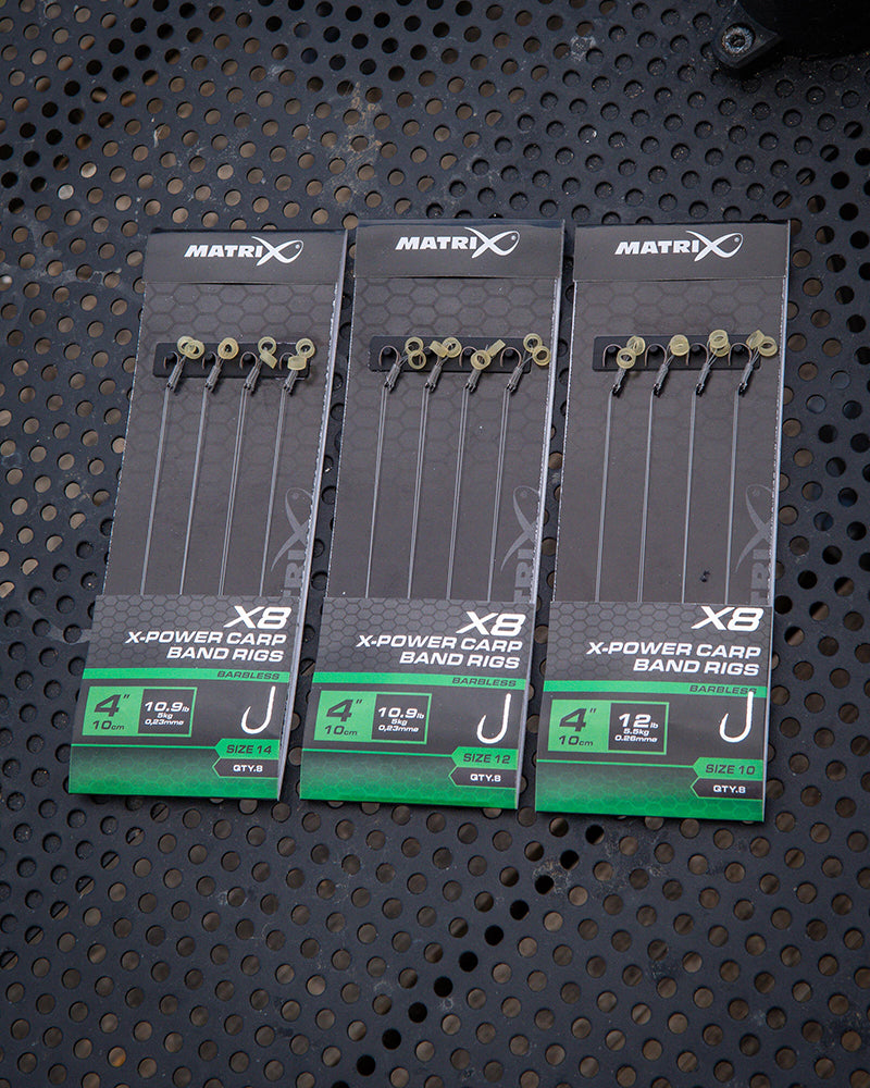 Matrix X8 X-Power Carp 10cm Band Rigs