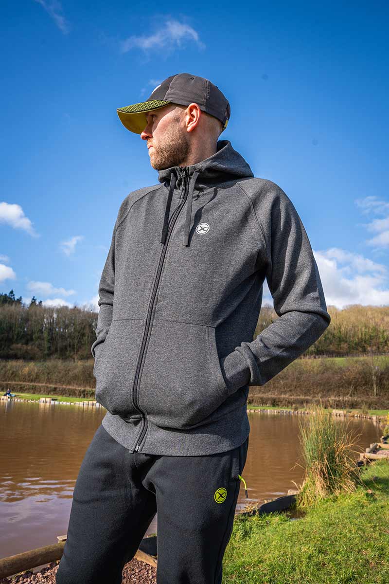 Matrix Charcoal Marl Zip Hoody