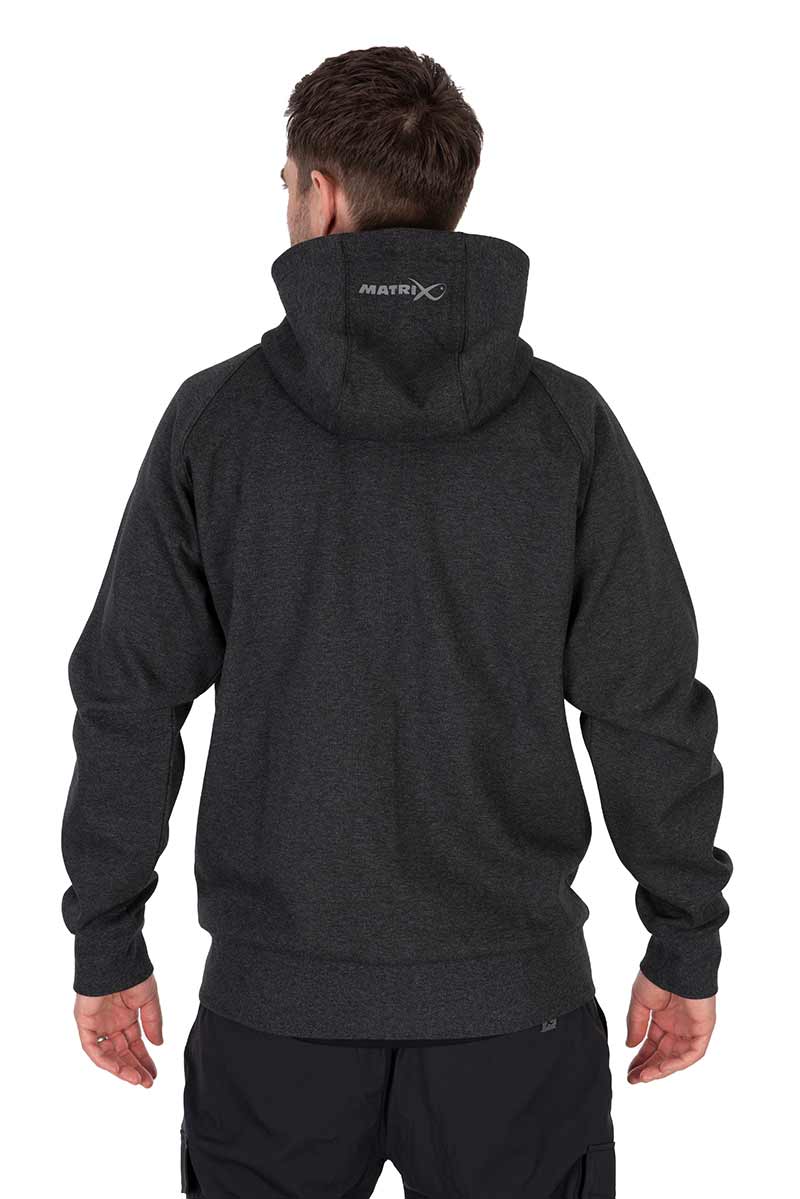 Matrix Charcoal Marl Zip Hoody