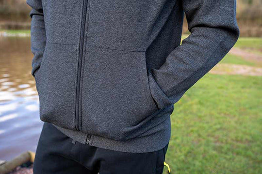 Matrix Charcoal Marl Zip Hoody