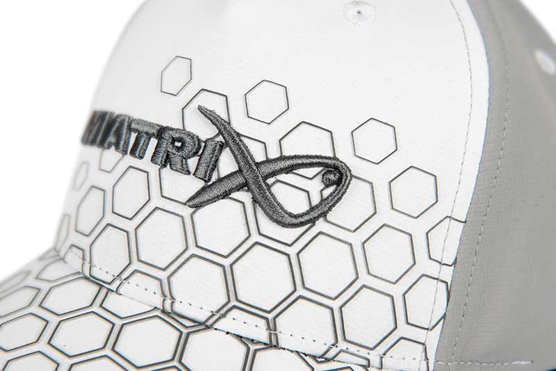 Matrix Hex Print Baseball Cap White