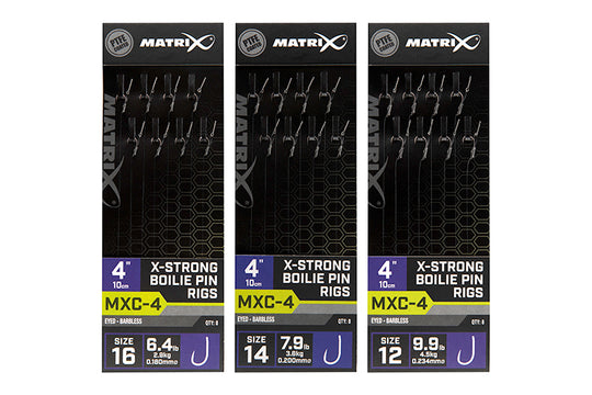 Matrix MXC-4 Barbless X-Strong Boilie Pin Rigs