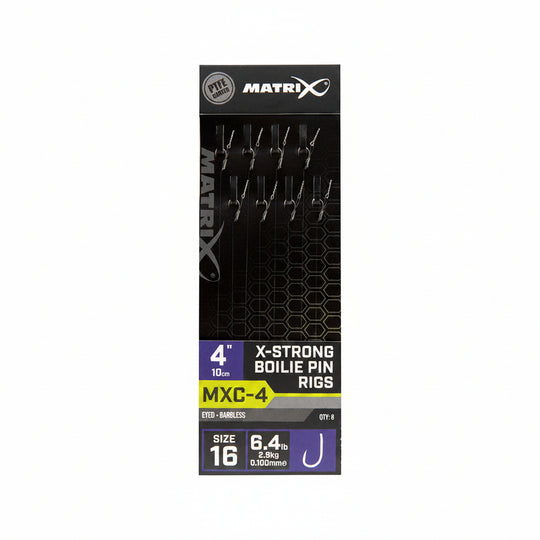 Matrix MXC-4 Barbless X-Strong Boilie Pin Rigs