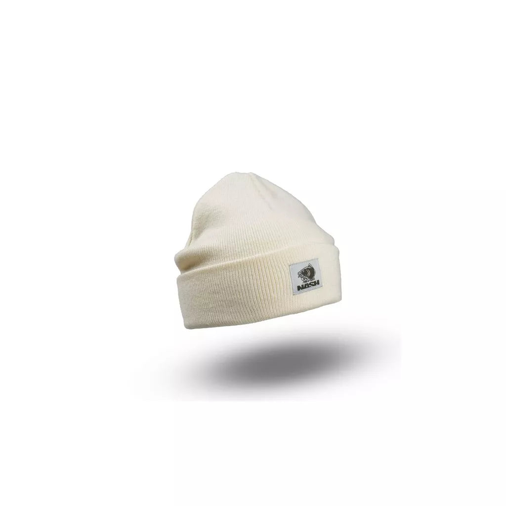 Nash Make it Happen Badge Beanie Hat Ecru