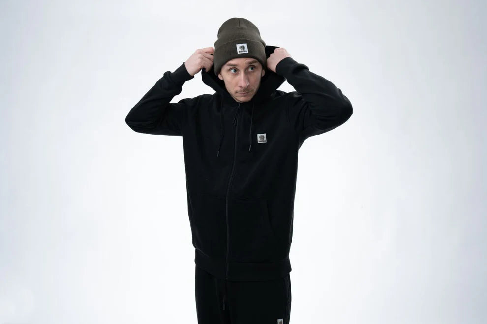 Nash Make It Happen Badge Zipped Hoody Black