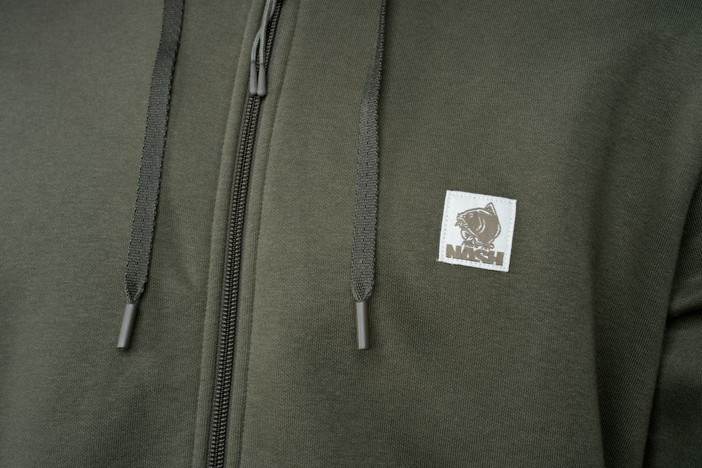 Nash Make It Happen Badge Zipped Hoody Green