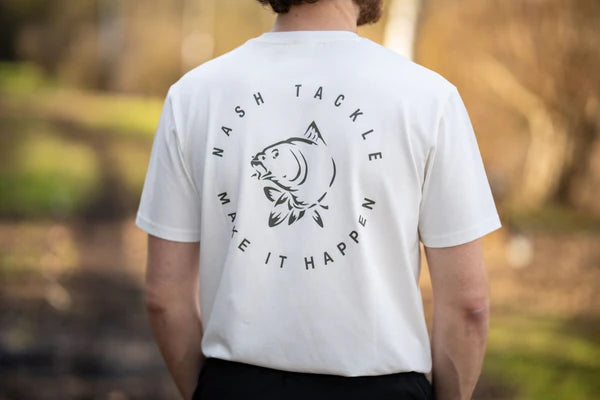 Nash Make It Happen Carp Logo T Shirt Ecru
