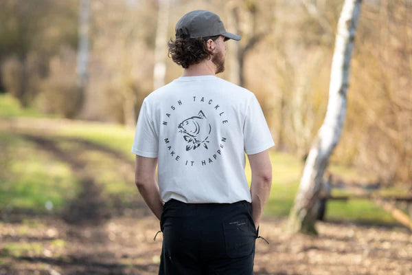 Nash Make It Happen Carp Logo T Shirt Ecru