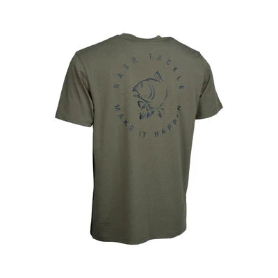 Nash Make It Happen Carp Logo T Shirt Green